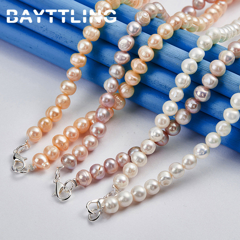 925 Sterling Silver Elegant Pe - Pearl Trim Chain recension och pris