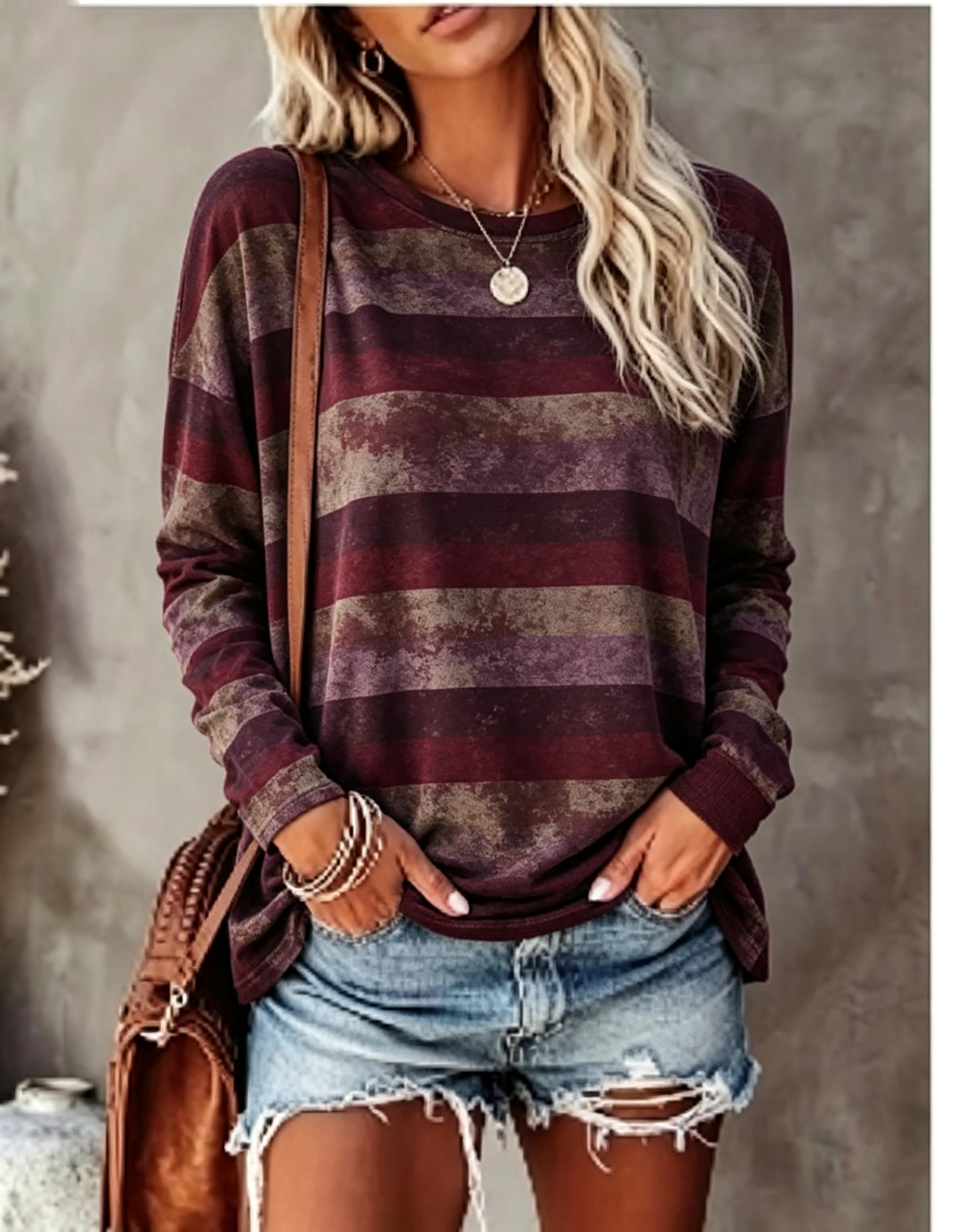 Women Long Sleeve T‑Shirt Vint - Embellish Knit recension och pris