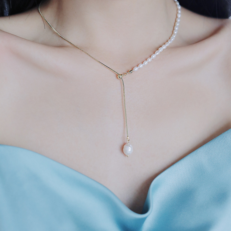 100% Natural Freshwater Pearl  - Pearl Trim Chain recension och pris