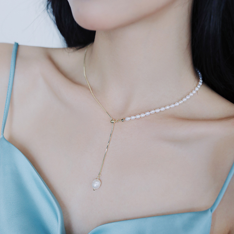 100% Natural Freshwater Pearl  - Pearl Trim Chain recension och pris